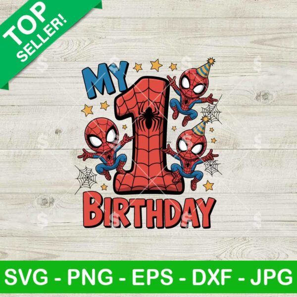 My 1st Birthday Marvel Spiderman Svg