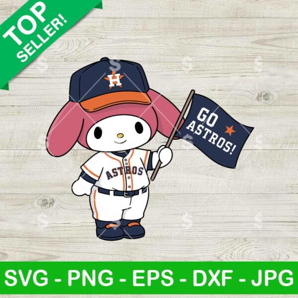 My Melody Go Astros Baseball Svg