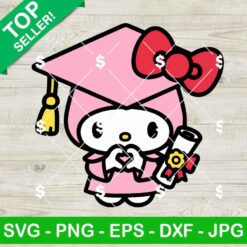 My Melody Graduation Cap Heart Hand Svg
