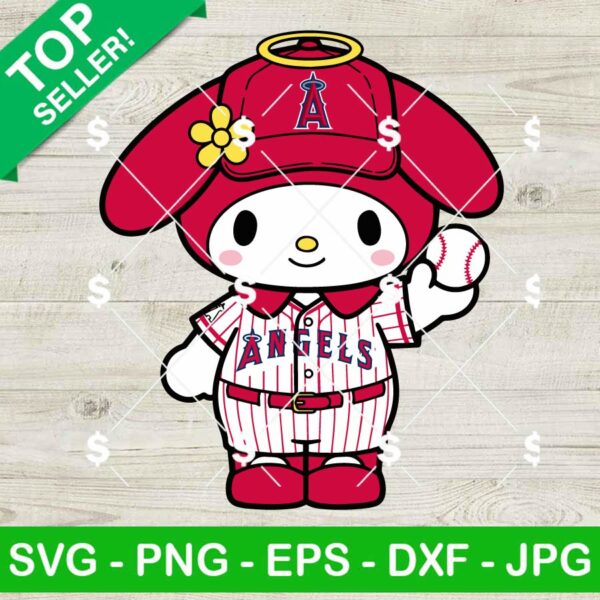 My Melody Los Angeles Angels Baseball Svg