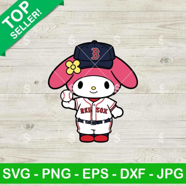 My Melody Red Sox Baseball Svg