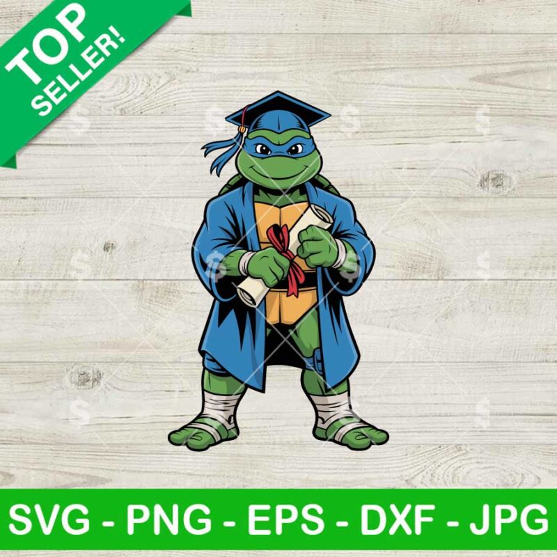Grad Turtle Ninja Turtle Graduate Svg, Ninja Turtle Graduation Cap Svg, Teenage ...
