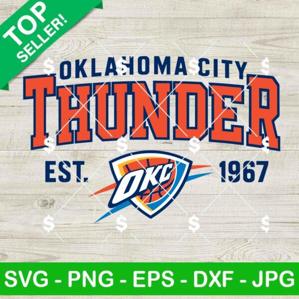 Oklahoma City Thunder Basketball Svg