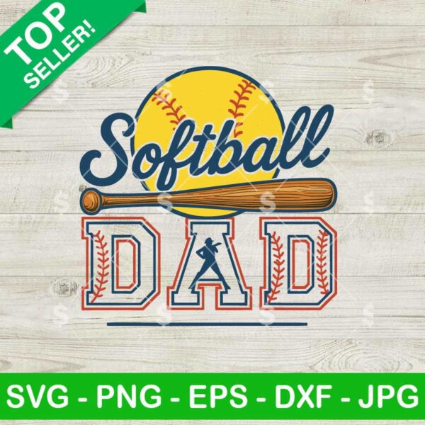Softball Dad Svg