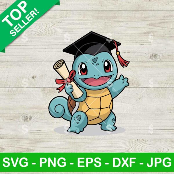 Squirtle Graduation Svg