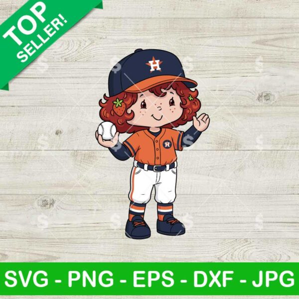 Strawberry Shortcake Houston Astros Baseball Svg