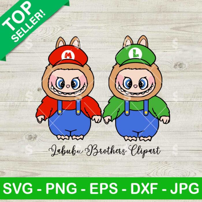 Super Mario Labubu Brothers Svg, Super Mario Labubu Svg, Cute Labubu Svg