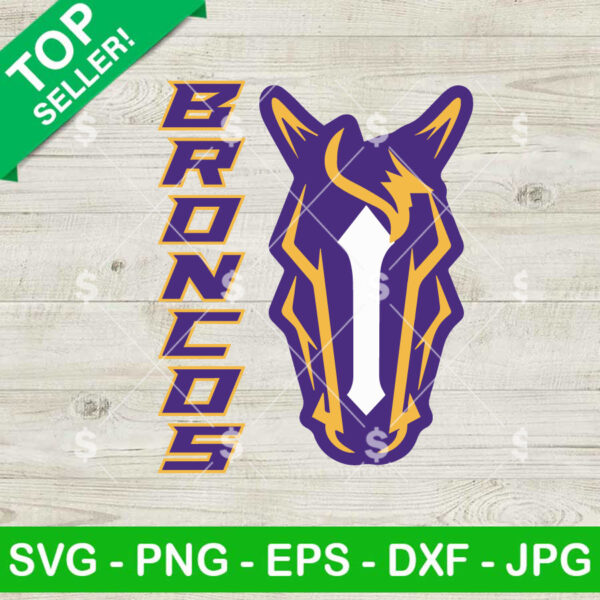 Spring Hill Bronco Baseball Logo Svg