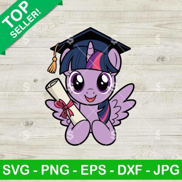 Little Pony Twilight Sparkle Graduate Svg