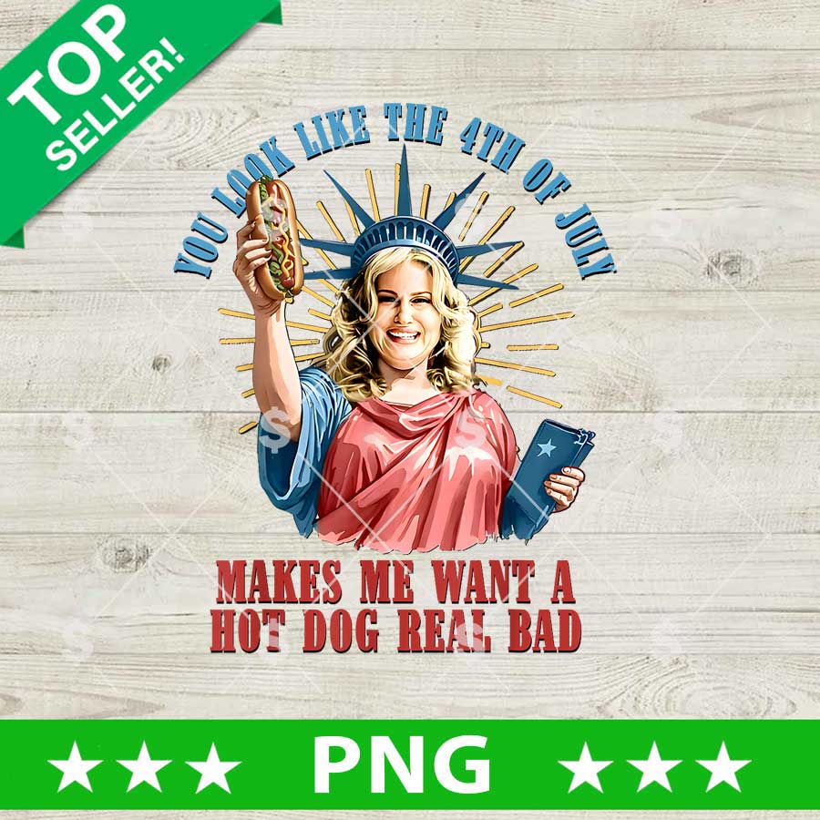 You Look Like 4th Of July Hot Dog Png