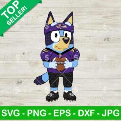 Bluey Baltimore Ravens Football Svg, Bluey Dog NFL Team Svg, Baltimore Ravens Football Svg