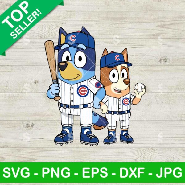 Bluey Bingo Chicago Cubs Svg