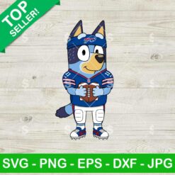 Bluey Buffalo Bills Football Svg