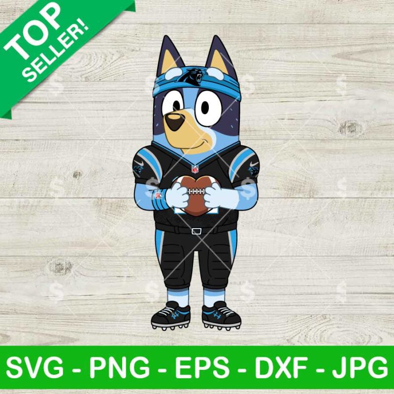 Bluey Carolina Panthers NFL Svg