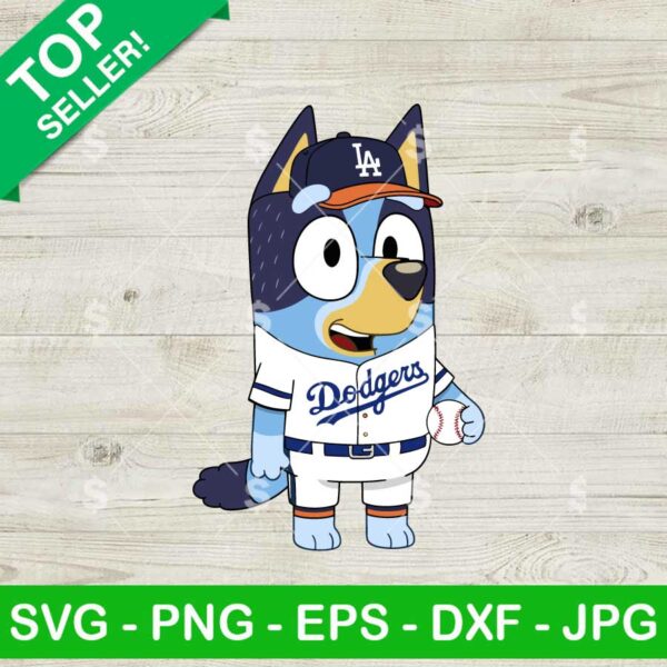 Bluey Dodgers Svg