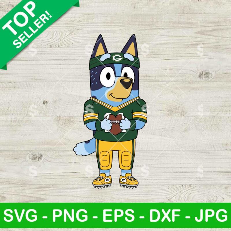 Bluey Greenbay Packers Svg