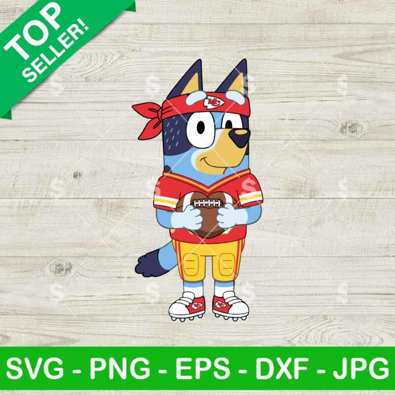 Bluey Kansas City Chiefs Football Svg