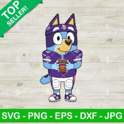 Bluey Minnesota Vikings Football Svg