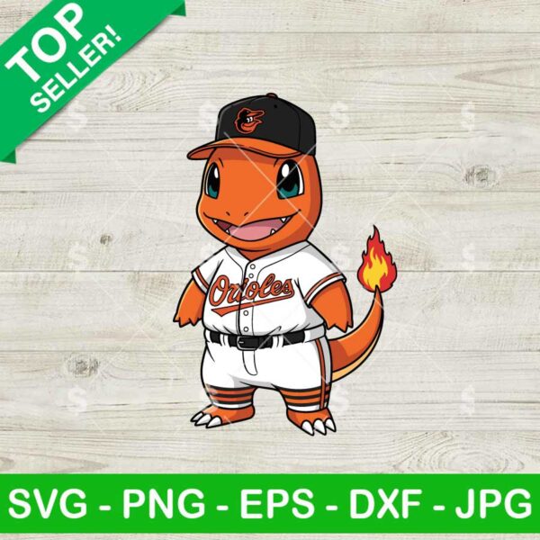 Charmander Baltimore Orioles Baseball Player Svg