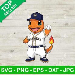 Charmander Milwaukee Brewers Baseball Player Svg
