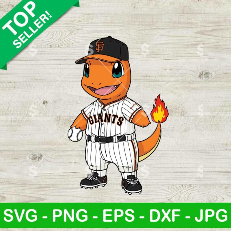Charmander San Francisco Giants MLB Svg, Charmander San Francisco Giants Uniform Svg, Pokemon MLB Svg