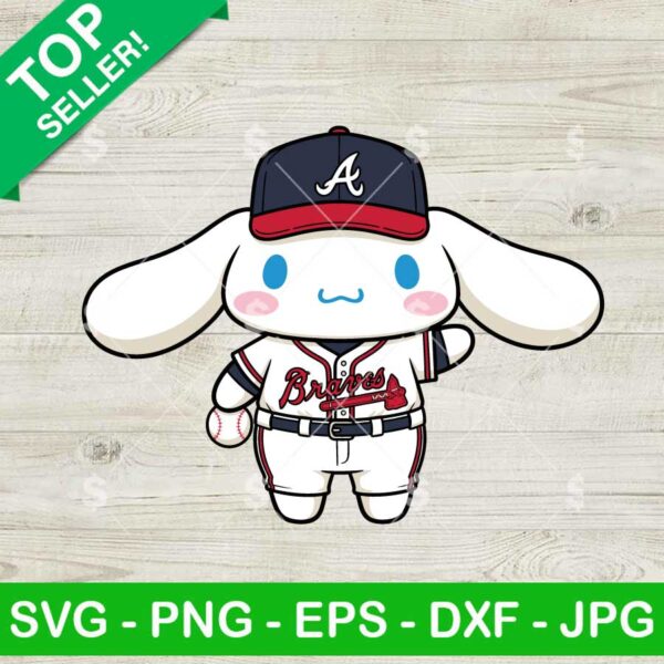Cinnamoroll Atlanta Braves Baseball Fan Svg