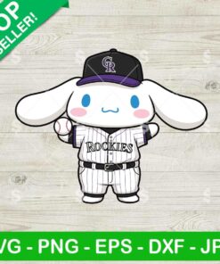 Cinnamoroll Colorado Rockies Baseball Player Svg, Cinnamoroll MLB Uniform Svg, Rockies Baseball Svg