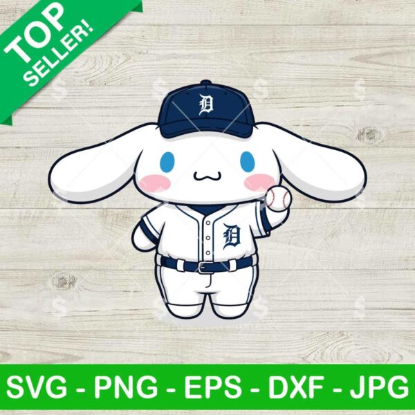 Cinnamoroll Detroit Tigers Baseball Svg