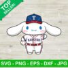 Cinnamoroll Texas Rangers Baseball Svg
