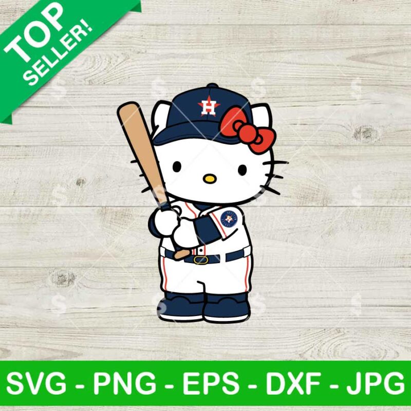 Hello Kitty Houston Astros Team Svg, Kitty MLB Uniform Svg, Sanrio Team Svg