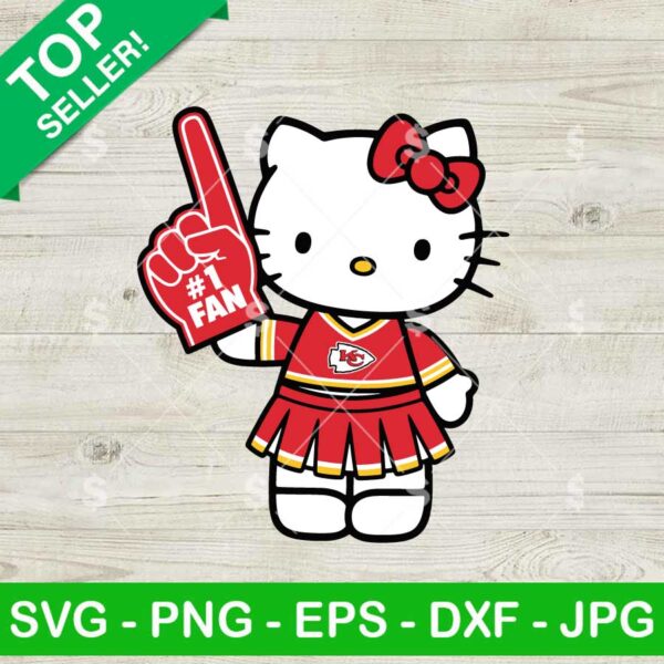 Hello Kitty KC Chiefs Cheerleader Svg