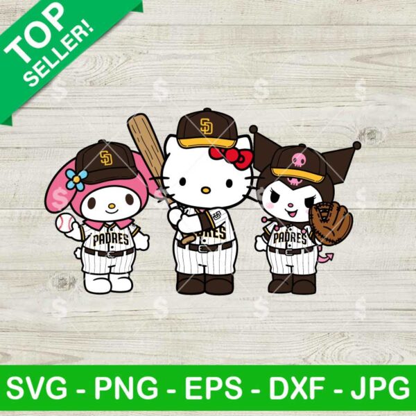 Hello Kitty San Diego Padres Uniform Svg