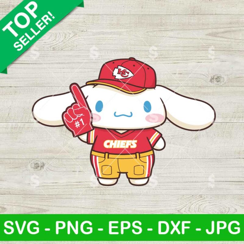 Kansas City Chiefs Cinnamoroll Football Svg, Cinnamoroll NFL Uniform Svg, Kansas City Chiefs NFL Football Svg