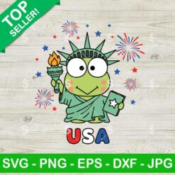 Keroppi Statue Of Liberty Svg, Funny 4th Of July Svg, Sanrio Patriotic Day Svg