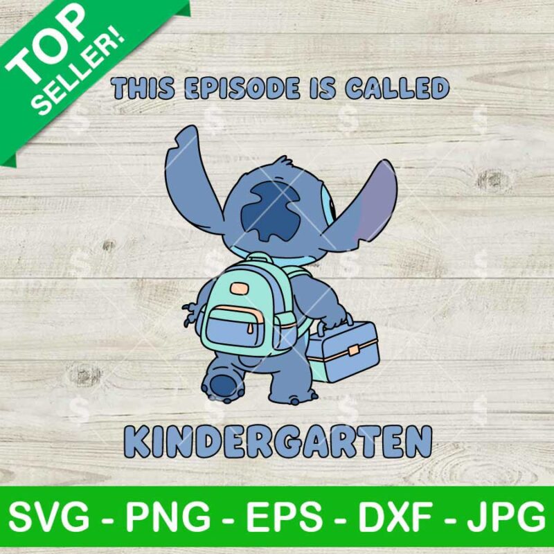 Stitch Back To School Svg, Kindergarten Stitch Svg, Disney Student Svg