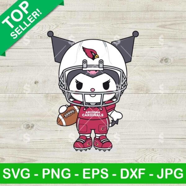 Kuromi Arizona Cardinals Football Team Svg, Kuromi NFL Svg, Sanrio NFL Football Svg