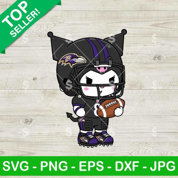 Kuromi Baltimore Ravens Football Team Svg