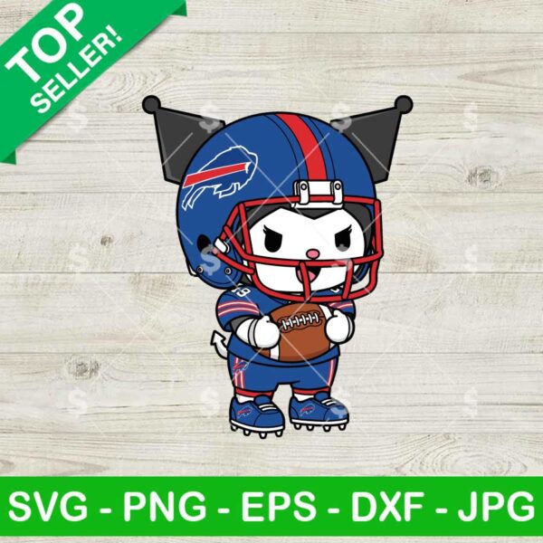 Kuromi Buffalo Bills Football Svg, Kuromi NFL Football Svg, Buffalo Bills Football Player Svg
