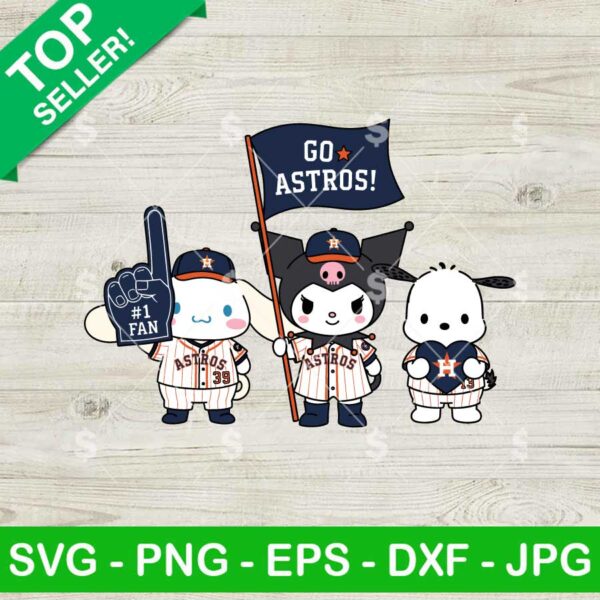 Kuromi Cinnamoroll Astros Team Svg