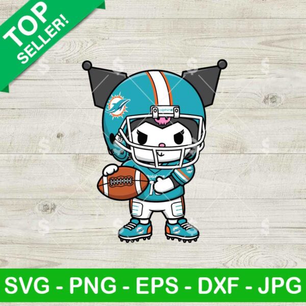 Kuromi Miami Dolphins Football Svg