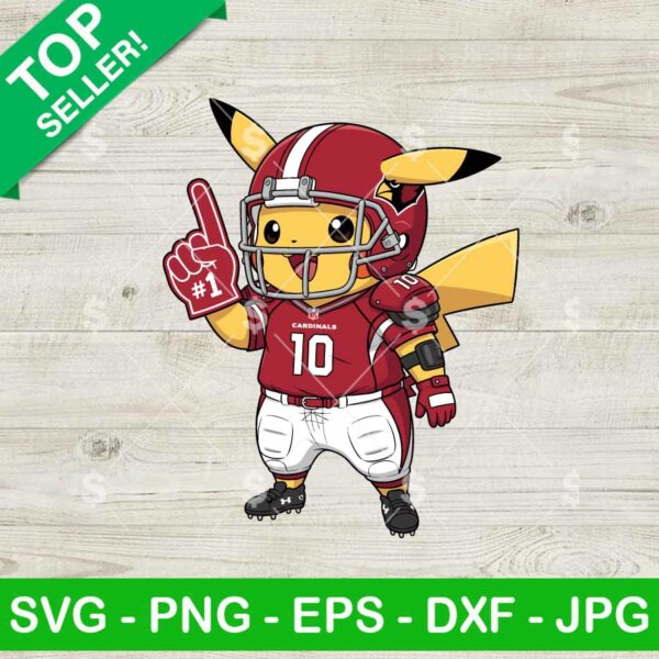 Pikachu Arizona Cardinals Football Svg