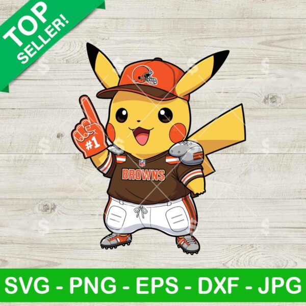 Pikachu Cleveland Browns football Svg