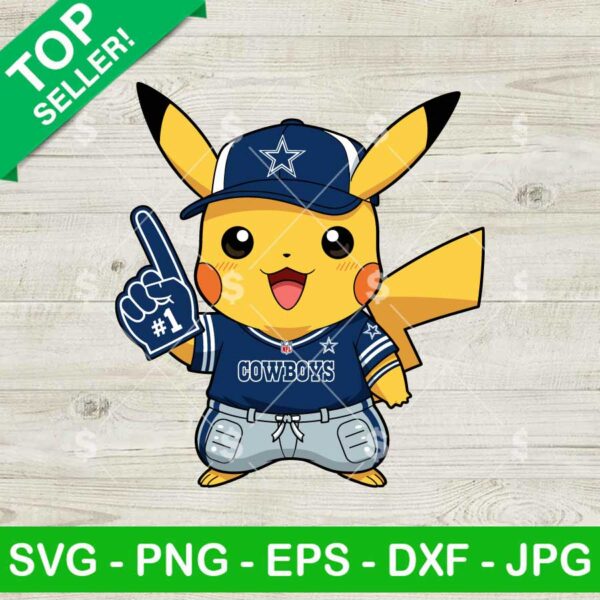 Pikachu Dallas Cowboys Svg