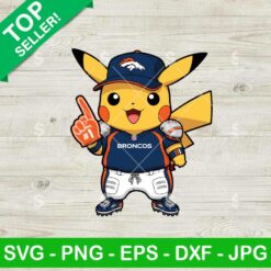 Pikachu Denver Broncos Football Svg