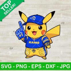 Pikachu Los Angeles Rams Football Svg
