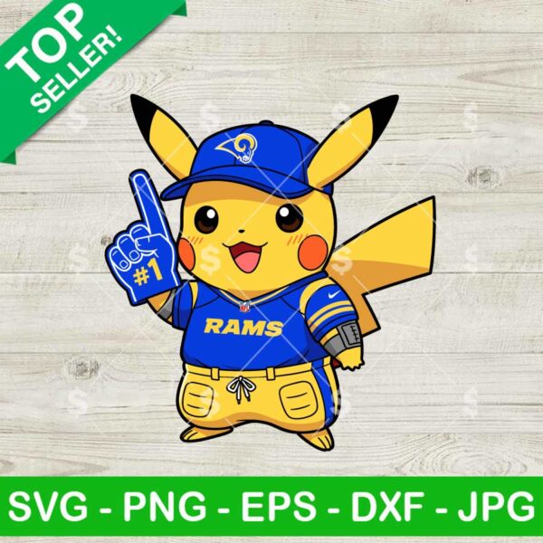 Pikachu Los Angeles Rams Svg