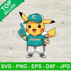 Pikachu Miami Dolphins Football Svg
