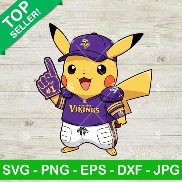 Pikachu Minnesota Vikings Svg