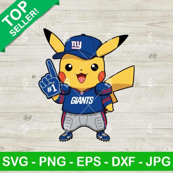 Pikachu NY Giants Svg
