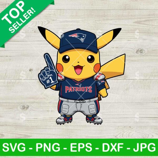 Pikachu New England Patriots Svg